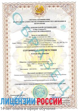 Образец сертификата соответствия Зеленодольск Сертификат OHSAS 18001